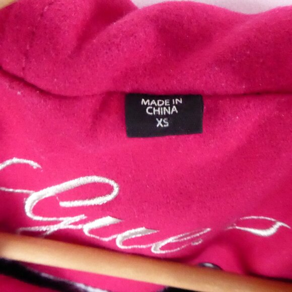 GUESS XS Fuchsia Hot Pink Wool Blend Peacoat - Picture 5 of 11